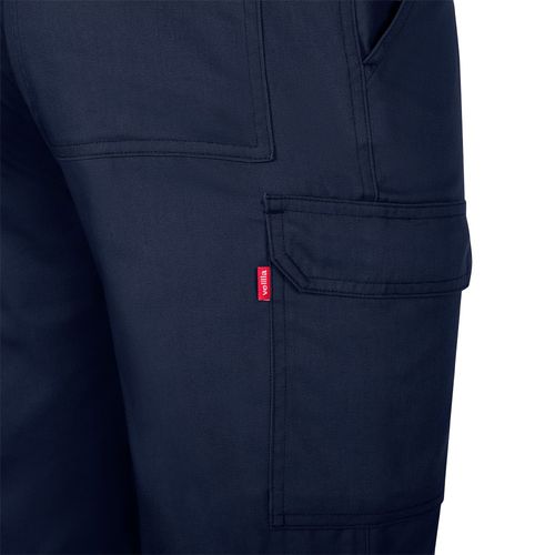 azul marino VL HERMES. Pantalón de sarga multibolsillos (190 g/m²)