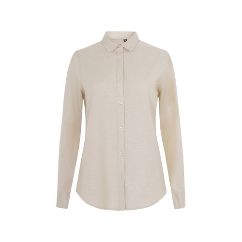 VL PRITHVI WOMEN. Camisa Oxford (180 g/m²) para mujer, fabricada en algodón (50 %), poliéster (45 %) y elastano (5 %)