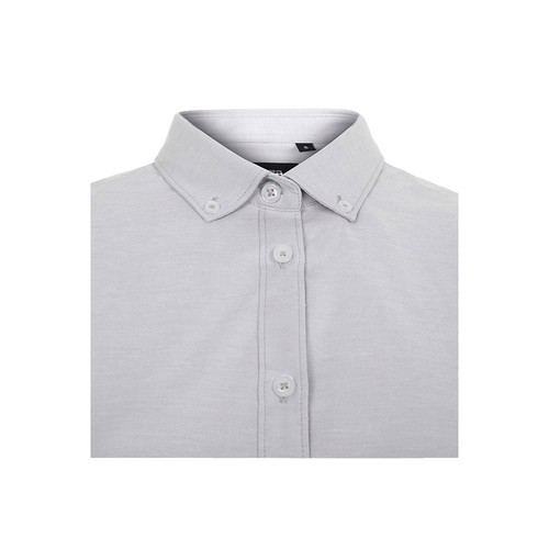 VL PRITHVI WOMEN. Camisa Oxford (180 g/m²) para mujer, fabricada en algodón (50 %), poliéster (45 %) y elastano (5 %)