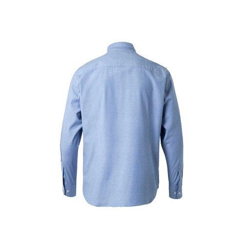 blue VL PRITHVI MAN. Camisa Oxford para hombre (180 g/m²) de algodón (50 %), poliéster (45 %) y elastano (5 %)