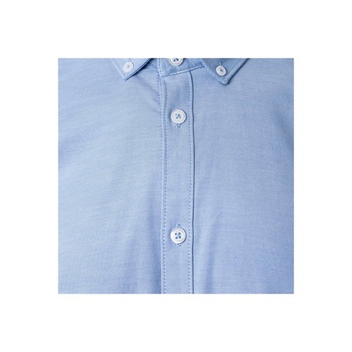 blue VL PRITHVI MAN. Camisa Oxford para hombre (180 g/m²) de algodón (50 %), poliéster (45 %) y elastano (5 %)