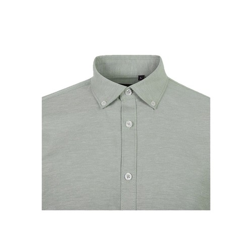 green VL PRITHVI MAN. Camisa Oxford para hombre (180 g/m²) de algodón (50 %), poliéster (45 %) y elastano (5 %)
