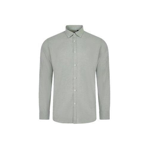 VL PRITHVI MAN. Camisa Oxford para hombre (180 g/m²) de algodón (50 %), poliéster (45 %) y elastano (5 %)