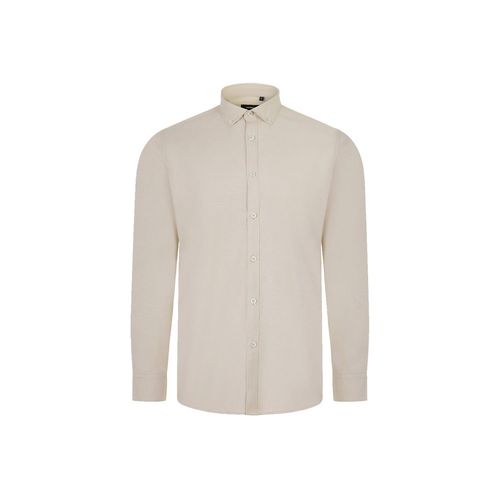 VL PRITHVI MAN. Camisa Oxford para hombre (180 g/m²) de algodón (50 %), poliéster (45 %) y elastano (5 %)
