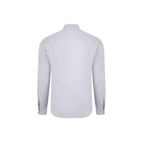 gris claro VL PRITHVI MAN. Camisa Oxford para hombre (180 g/m²) de algodón (50 %), poliéster (45 %) y elastano (5 %)