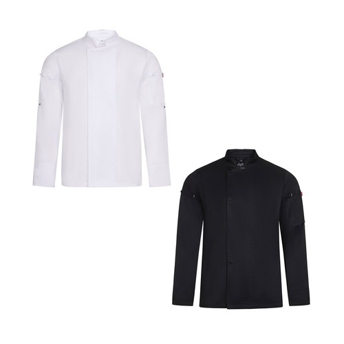 VL AGNI. CHAQUETA DE COCINA UNISEX (190 G/M²) FABRICADA CON ALGODÓN (35 %) Y POLIÉSTER RECICLADO (65 %)