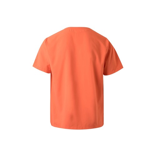 orange VL FLORA. Túnica de manga corta (140 g/m²) fabricada con microfibra 100 %