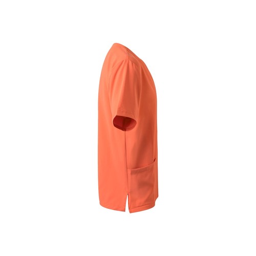 orange VL FLORA. Túnica de manga corta (140 g/m²) fabricada con microfibra 100 %