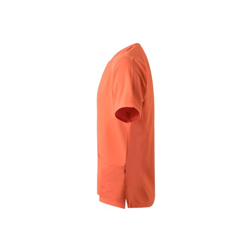 orange VL FLORA. Túnica de manga corta (140 g/m²) fabricada con microfibra 100 %