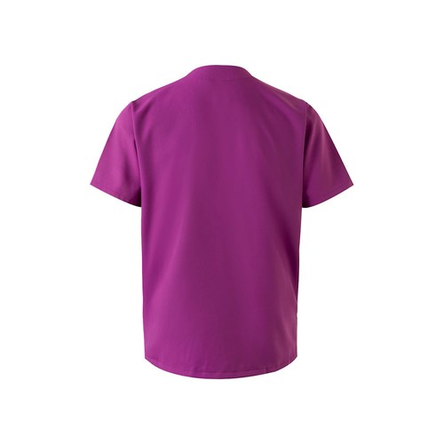 rosa oscuro VL FLORA. Túnica de manga corta (140 g/m²) fabricada con microfibra 100 %