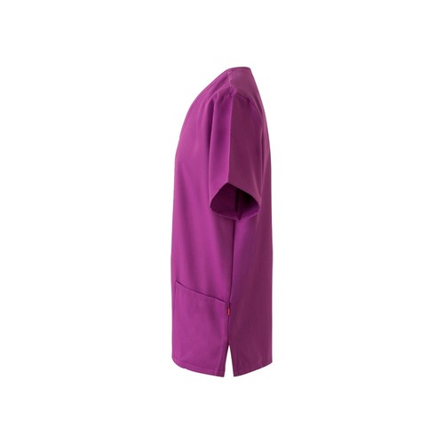 rosa oscuro VL FLORA. Túnica de manga corta (140 g/m²) fabricada con microfibra 100 %