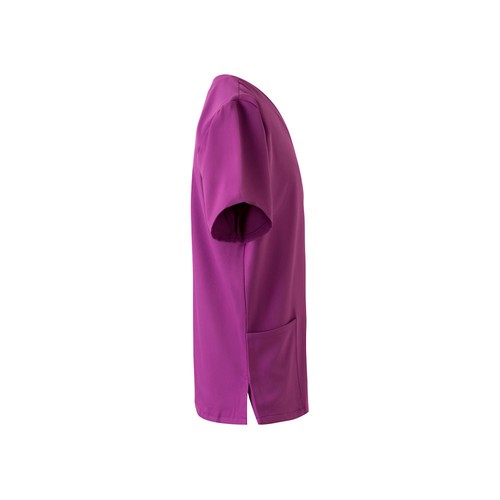 rosa oscuro VL FLORA. Túnica de manga corta (140 g/m²) fabricada con microfibra 100 %