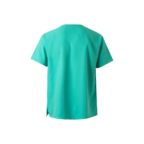 verde menta VL FLORA. Túnica de manga corta (140 g/m²) fabricada con microfibra 100 %