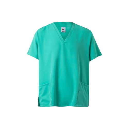 verde menta VL FLORA. Túnica de manga corta (140 g/m²) fabricada con microfibra 100 %