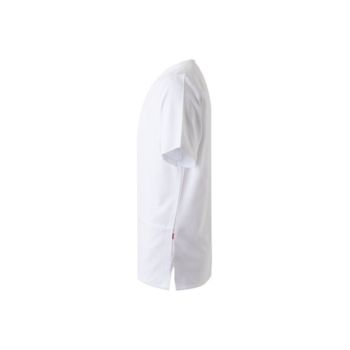 white VL FLORA. Túnica de manga corta (140 g/m²) fabricada con microfibra 100 %