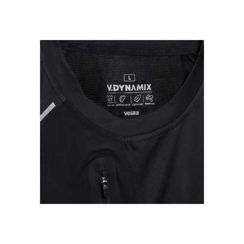 black VL RHEA. Camiseta técnica tipo gofre (110 g/m²), fabricada con poliéster 100 % reciclado