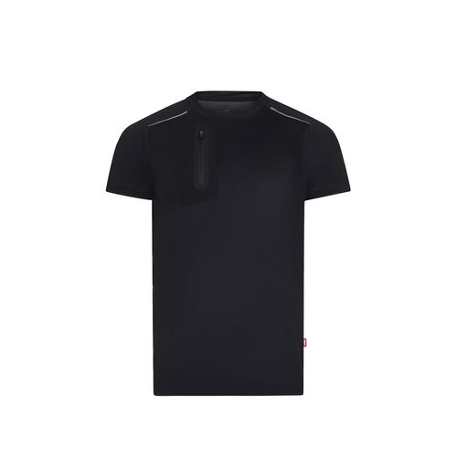 black VL RHEA. Camiseta técnica tipo gofre (110 g/m²), fabricada con poliéster 100 % reciclado