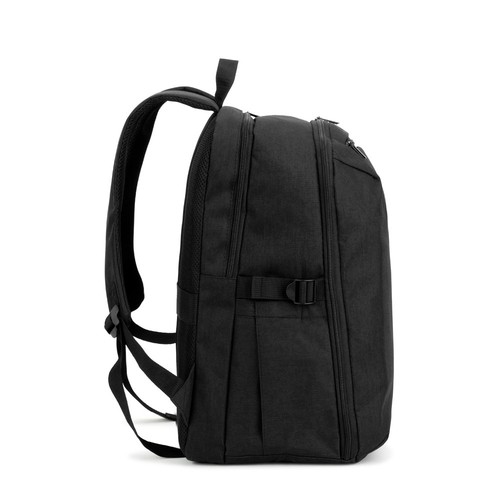 UDINE. Mochila con un compartimento de apertura completa en poliéster reciclado 300D de alta densidad de 16