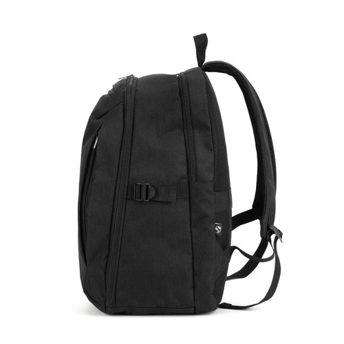 UDINE. Mochila con un compartimento de apertura completa en poliéster reciclado 300D de alta densidad de 16