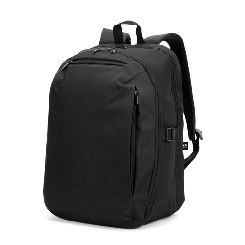 UDINE. Mochila con un compartimento de apertura completa en poliéster reciclado 300D de alta densidad de 16