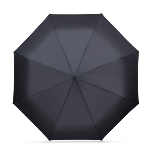 black CAMILLE. Paraguas grande (27 pulgadas) fabricado en pongee 190T