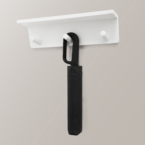 black CAMILLE. Paraguas grande (27 pulgadas) fabricado en pongee 190T