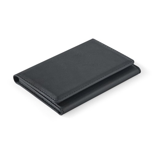 black HARALD. Cartera magnética de PU de gran capacidad con bloqueo RFID