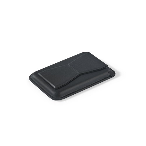 black CONNOR. Tarjetero magnético de PU que se acopla fácilmente a la parte trasera del móvil, con bloqueo RFID