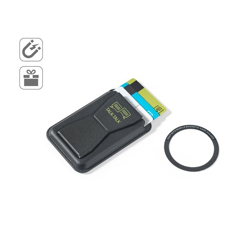 CONNOR. TARJETERO MAGNÉTICO DE PU QUE SE ACOPLA FÁCILMENTE A LA PARTE TRASERA DEL MÓVIL, CON BLOQUEO RFID