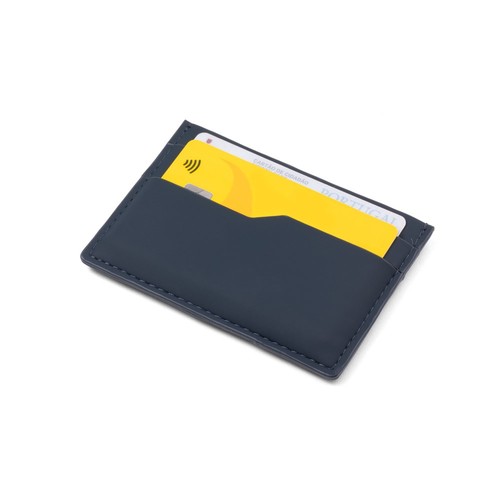 blue VENTURE WALLET. Tarjetero de poliuretano para 5 tarjetas con bloqueo RFID