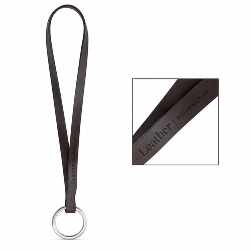 MUESTRA IMPRESA DE LANYARD LEATHER SHORT SLIM (10 MM)