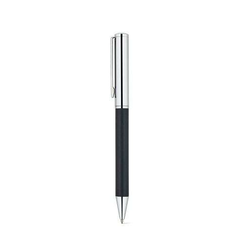 black GARRETT. Set compuesto por 1 bolígrafo y 1 bloc de notas, fabricados en PU y acero inoxidable