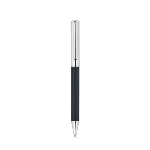 black GARRETT. Set compuesto por 1 bolígrafo y 1 bloc de notas, fabricados en PU y acero inoxidable