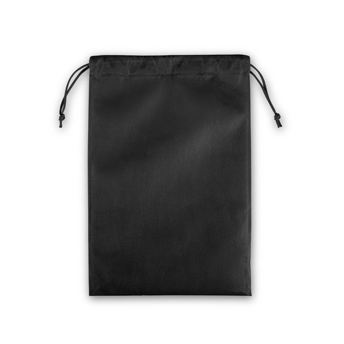 black GIFT BAG L. Bolsa tipo mochila grande de tejido no tejido (60 g/m²)