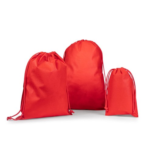 red GIFT BAG L. Bolsa tipo mochila grande de tejido no tejido (60 g/m²)