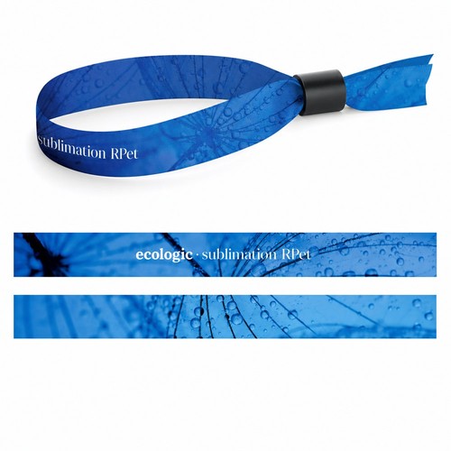 Échantillon imprimé de Bracelet Lanyard SUBLIMATION Slim II (15 mm) en polyester recyclé (100 % rPET), RIONDET SERIPUB, EYBENS
