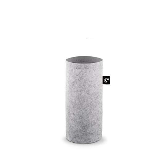 gris claro STOREY. Funda de fieltro reciclado (xxx % reciclado), ideal para botellas