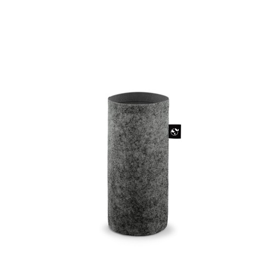 gris oscuro STOREY. Funda de fieltro reciclado (xxx % reciclado), ideal para botellas