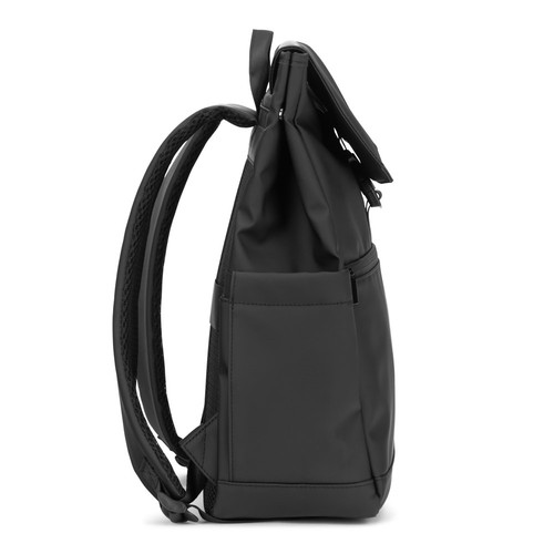 black AZORES BAG. Mochila para portátil de PU (16