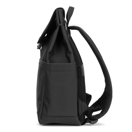 black AZORES BAG. Mochila para portátil de PU (16