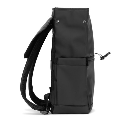 black AZORES BAG. Mochila para portátil de PU (16