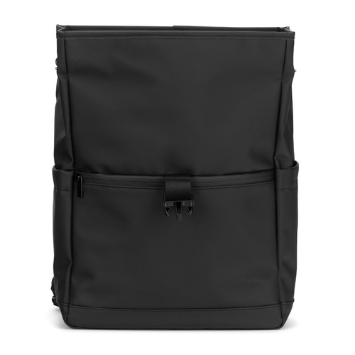 black AZORES BAG. Mochila para portátil de PU (16