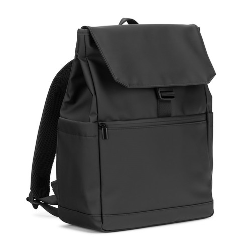 black AZORES BAG. Mochila para portátil de PU (16