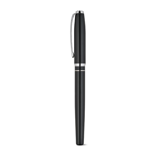SARAMAGO. Set premium compuesto por 1 bolígrafo y 1 rotulador de punta de bola en cobre y acero inoxidable, con tinta azul