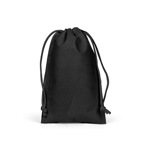 black GIFT BAG S. Bolsa pequeña tipo mochila de tejido no tejido (60 g/m²)