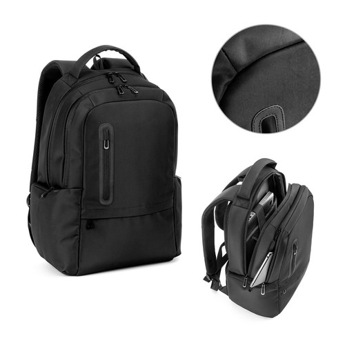 BOSTON SOLID. Sac à dos pour ordinateur portable (17") en nylon 150D avec 2 compartiments rembourrés, RIONDET SERIPUB, EYBENS
