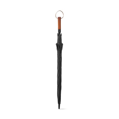 black MATEO. Paraguas grande (30 pulgadas) fabricado en pongee