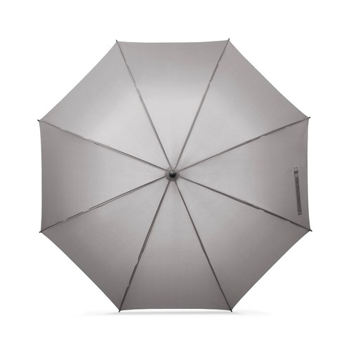 gray MATEO. Paraguas grande (30 pulgadas) fabricado en pongee