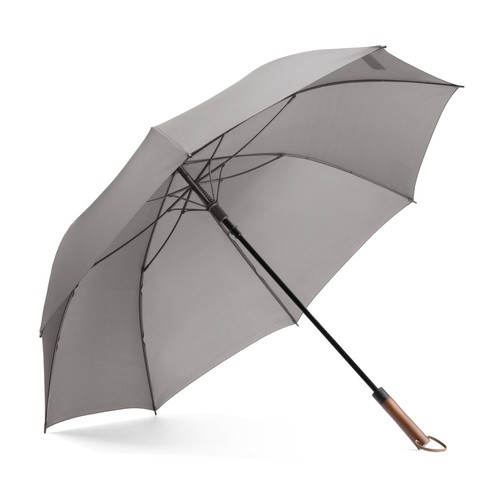 gray MATEO. Paraguas grande (30 pulgadas) fabricado en pongee