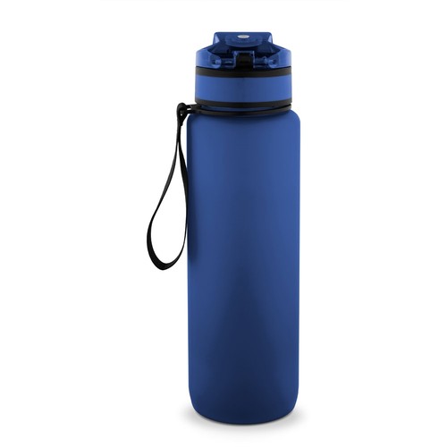 blue ERIKSSON. Botella fabricada en PET reciclado (100 % rPET), con citas motivadoras y horarios para animarte a beber agua y mantenerte hidratado durante todo el día